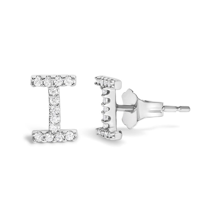 1/10 Ct. T.W. Diamond Initial a to Z Stud Earrings in 10K White Gold, photo 44