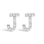 1/10 Ct. T.W. Diamond Initial a to Z Stud Earrings in 10K White Gold, photo 17