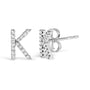 1/10 Ct. T.W. Diamond Initial a to Z Stud Earrings in 10K White Gold, photo 42
