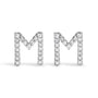 1/10 Ct. T.W. Diamond Initial a to Z Stud Earrings in 10K White Gold, photo 14