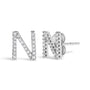 1/10 Ct. T.W. Diamond Initial a to Z Stud Earrings in 10K White Gold, photo 39