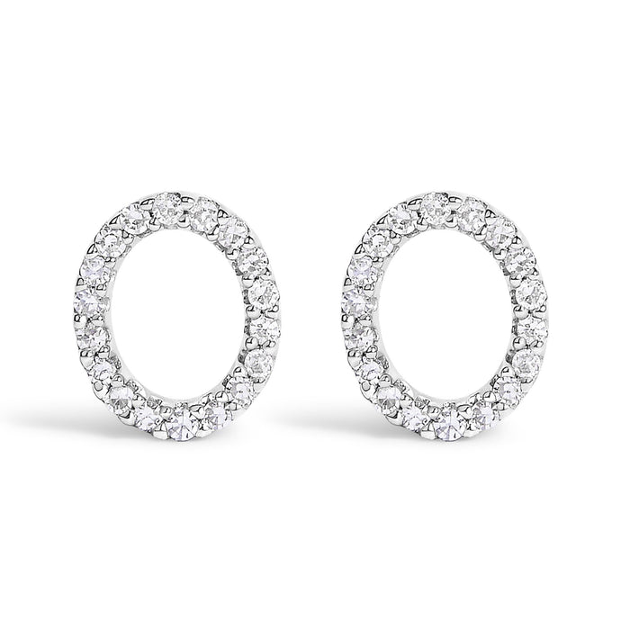 1/10 Ct. T.W. Diamond Initial a to Z Stud Earrings in 10K White Gold, photo 12