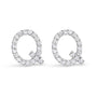 1/10 Ct. T.W. Diamond Initial a to Z Stud Earrings in 10K White Gold, photo 10