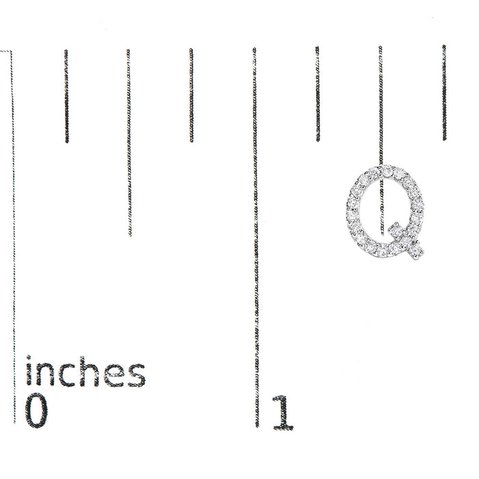 1/10 Ct. T.W. Diamond Initial a to Z Stud Earrings in 10K White Gold
