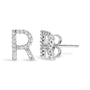1/10 Ct. T.W. Diamond Initial a to Z Stud Earrings in 10K White Gold, photo 35