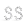 1/10 Ct. T.W. Diamond Initial a to Z Stud Earrings in 10K White Gold, photo 8