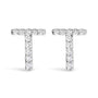 1/10 Ct. T.W. Diamond Initial a to Z Stud Earrings in 10K White Gold, photo 7