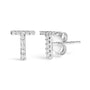 1/10 Ct. T.W. Diamond Initial a to Z Stud Earrings in 10K White Gold, photo 33