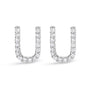 1/10 Ct. T.W. Diamond Initial a to Z Stud Earrings in 10K White Gold, photo 6