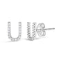 1/10 Ct. T.W. Diamond Initial a to Z Stud Earrings in 10K White Gold, photo 32