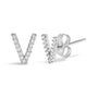 1/10 Ct. T.W. Diamond Initial a to Z Stud Earrings in 10K White Gold, photo 31