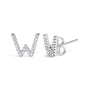 1/10 Ct. T.W. Diamond Initial a to Z Stud Earrings in 10K White Gold, photo 30