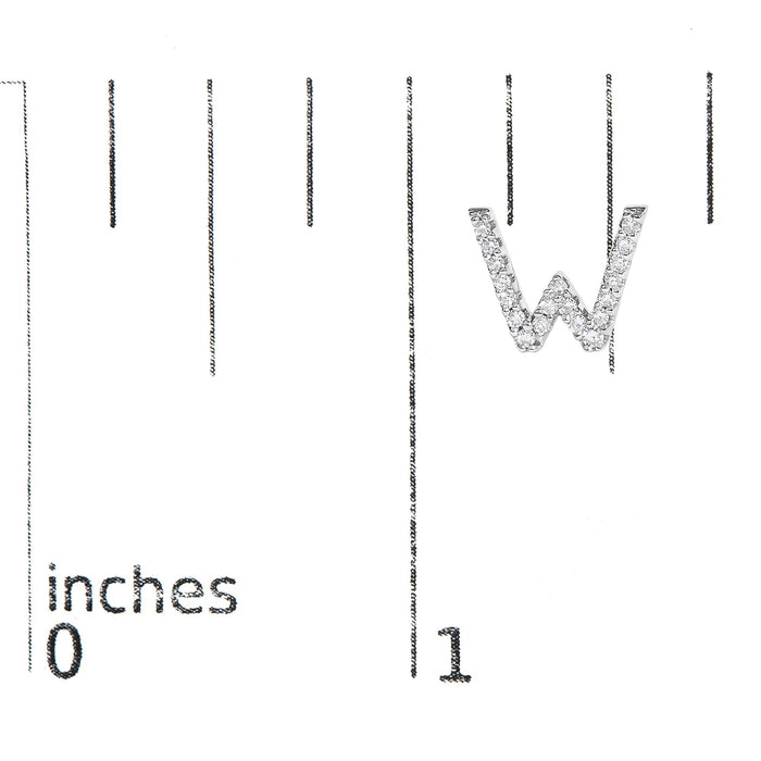 1/10 Ct. T.W. Diamond Initial a to Z Stud Earrings in 10K White Gold