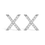 1/10 Ct. T.W. Diamond Initial a to Z Stud Earrings in 10K White Gold, photo 3