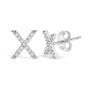 1/10 Ct. T.W. Diamond Initial a to Z Stud Earrings in 10K White Gold, photo 29