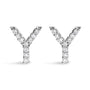 1/10 Ct. T.W. Diamond Initial a to Z Stud Earrings in 10K White Gold, photo 2