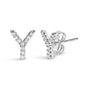 1/10 Ct. T.W. Diamond Initial a to Z Stud Earrings in 10K White Gold, photo 28