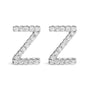 1/10 Ct. T.W. Diamond Initial a to Z Stud Earrings in 10K White Gold, photo 1