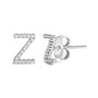 1/10 Ct. T.W. Diamond Initial a to Z Stud Earrings in 10K White Gold, photo 27