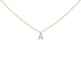 Collar con colgante de inicial A-Z en letra de molde con detalle de diamante en oro amarillo de 10K, foto 26