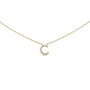 Collar con colgante de inicial A-Z en letra de molde con detalle de diamante en oro amarillo de 10K, foto 24