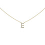 Collar con colgante de inicial A-Z en letra de molde con detalle de diamante en oro amarillo de 10K, foto 22