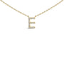 Collar con colgante de inicial A-Z en letra de molde con detalle de diamante en oro amarillo de 10K, foto 48