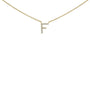 Collar con colgante de inicial A-Z en letra de molde con detalle de diamante en oro amarillo de 10K, foto 21