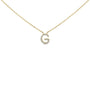 Collar con colgante de inicial A-Z en letra de molde con detalle de diamante en oro amarillo de 10K, foto 20