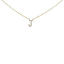 Collar con colgante de inicial A-Z en letra de molde con detalle de diamante en oro amarillo de 10K, foto 17