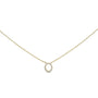Collar con colgante de inicial A-Z en letra de molde con detalle de diamante en oro amarillo de 10K, foto 12