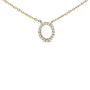 Collar con colgante de inicial A-Z en letra de molde con detalle de diamante en oro amarillo de 10K, foto 38