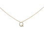 Collar con colgante de inicial A-Z en letra de molde con detalle de diamante en oro amarillo de 10K, foto 10