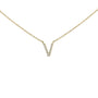 Collar con colgante de inicial A-Z en letra de molde con detalle de diamante en oro amarillo de 10K, foto 5