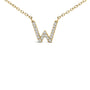 Collar con colgante de inicial A-Z en letra de molde con detalle de diamante en oro amarillo de 10K, foto 30