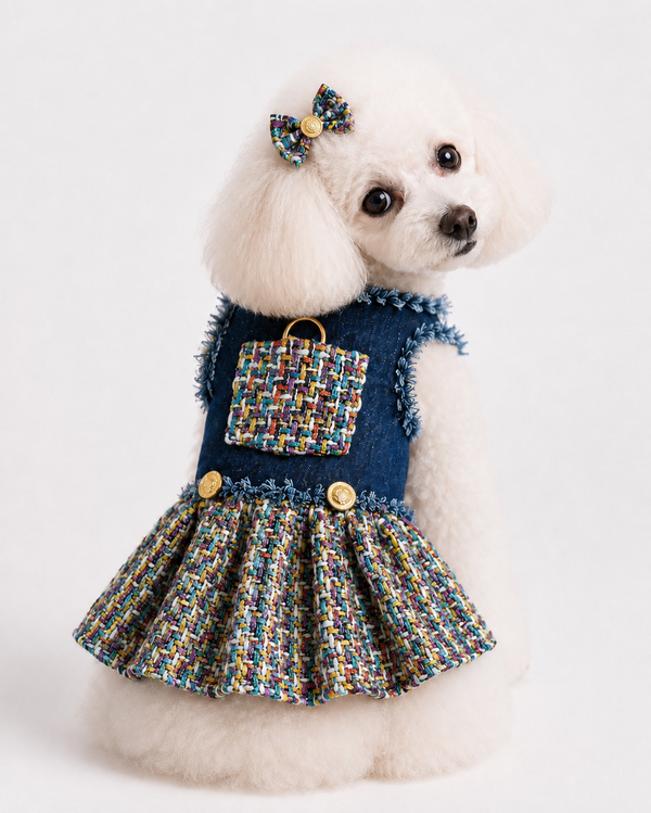 Denim and Tweed Couture Dress, photo 2