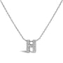Diamond Accent A-Z Initial Bubble Pendant Necklace in 10K White Gold, photo 19