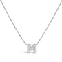 Diamond Accent A-Z Initial Bubble Pendant Necklace in 10K White Gold, photo 15
