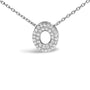 Diamond Accent A-Z Initial Bubble Pendant Necklace in 10K White Gold, photo 39