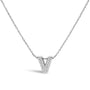 Diamond Accent A-Z Initial Bubble Pendant Necklace in 10K White Gold, photo 6