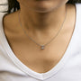 Diamond Accent A-Z Initial Bubble Pendant Necklace in 10K White Gold, photo 54