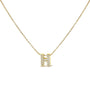 Collar con colgante de inicial A-Z estilo burbuja con detalle de diamante en oro amarillo de 10K, foto 20