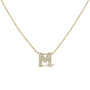 Collar con colgante de inicial A-Z estilo burbuja con detalle de diamante en oro amarillo de 10K, foto 15