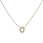 Collar con colgante de inicial A-Z estilo burbuja con detalle de diamante en oro amarillo de 10K, foto 13