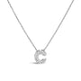 Diamond Accent A-Z Initial Bubble Pendant Necklace in 10K White Gold, photo 24