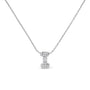 Diamond Accent A-Z Initial Bubble Pendant Necklace in 10K White Gold, photo 1