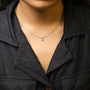 Diamond Accent A-Z Initial Bubble Pendant Necklace in 10K White Gold, photo 53