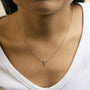Diamond Accent A-Z Initial Bubble Pendant Necklace in 10K White Gold, photo 55