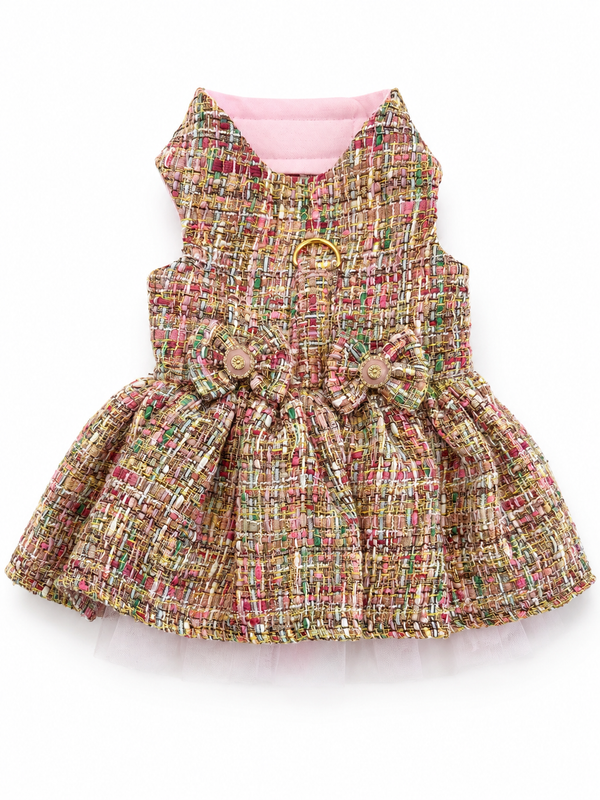 European Tweed Double Bow Dress, photo 2