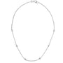 1 Ct. T.W. Bezel-Set Round Diamond Marquise-Shaped Milgrain Station Collar Necklace in 14K White Gold, photo 6